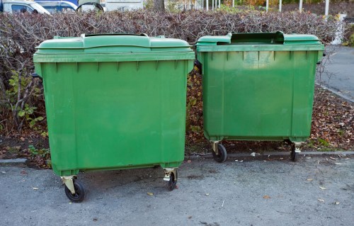Waste collection trucks in Croydon
